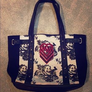Metal mulisha skull tote bag